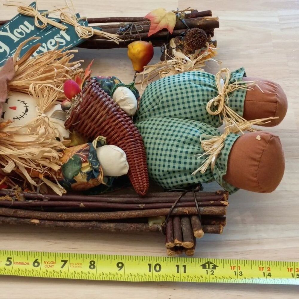Large Happy Harvest Wooden Wall Hanging Fall Decoration - Picture 10 of 10
